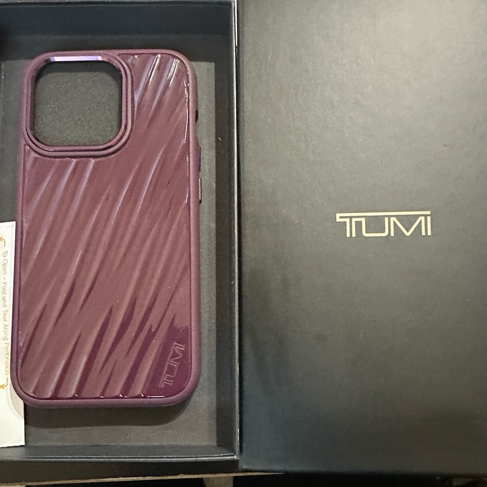 Tumi Purple Case with Textured Design